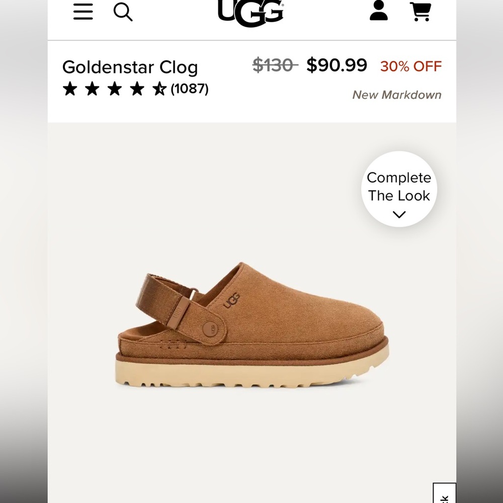 UGG Goldenstar Clog in Brown women size 9